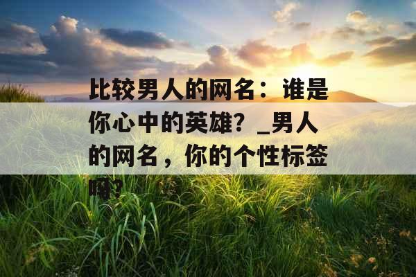 比较男人的网名：谁是你心中的英雄？_男人的网名，你的个性标签吗？