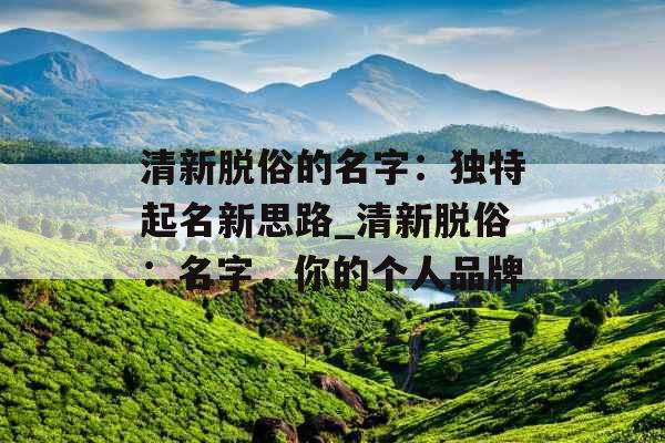 清新脱俗的名字:独特起名新思路_清新脱俗:名字,你的个人品牌