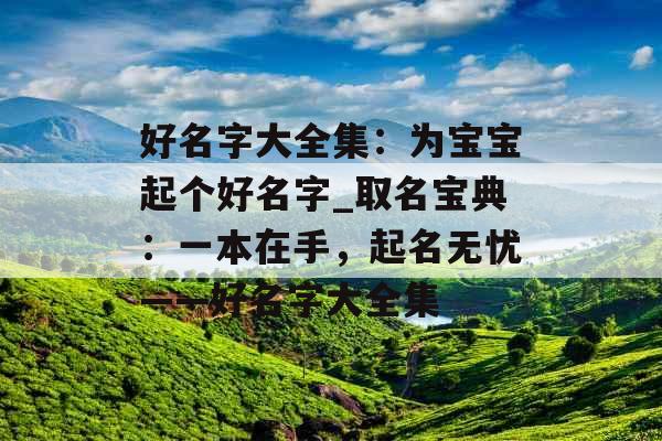 好名字大全集：为宝宝起个好名字_取名宝典：一本在手，起名无忧——好名字大全集