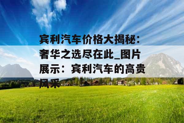 宾利汽车价格大揭秘：奢华之选尽在此_图片展示：宾利汽车的高贵风采