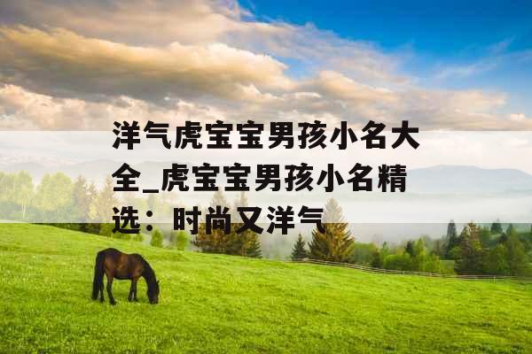 洋气虎宝宝男孩小名大全_虎宝宝男孩小名精选：时尚又洋气