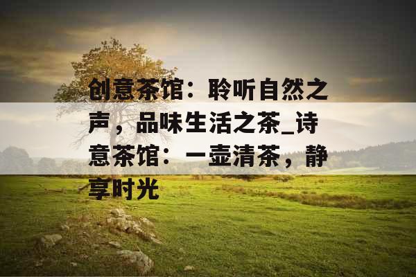 创意茶馆:聆听自然之声,品味生活之茶_诗意茶馆:一壶清茶,静享时光