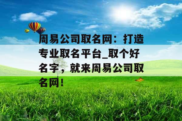 周易公司取名网：打造专业取名平台_取个好名字，就来周易公司取名网！