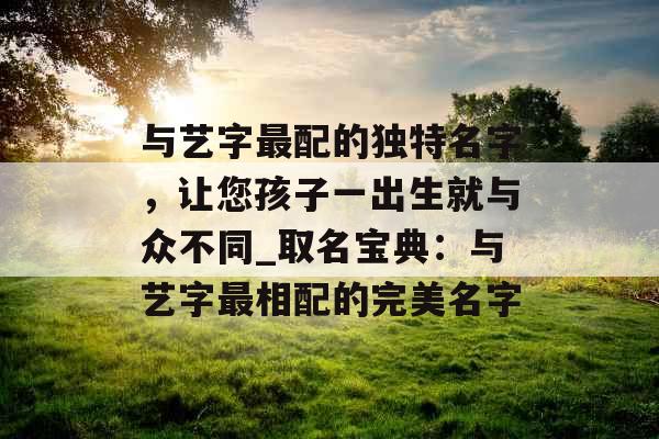 与艺字最配的独特名字，让您孩子一出生就与众不同_取名宝典：与艺字最相配的完美名字
