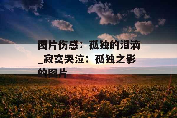 图片伤感：孤独的泪滴_寂寞哭泣：孤独之影的图片