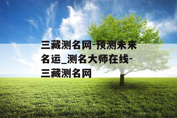 三藏测名网-预测未来名运_测名大师在线-三藏测名网