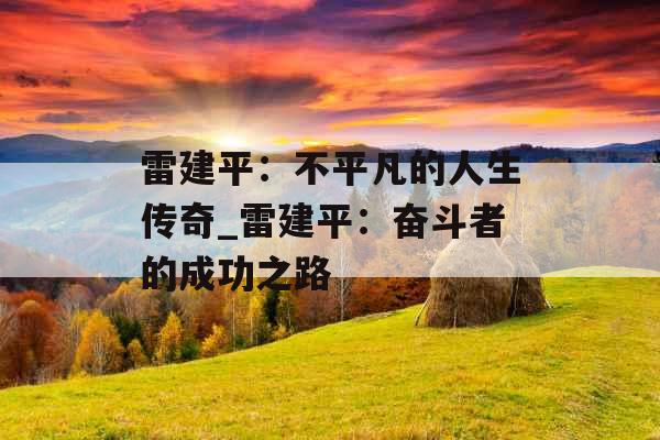 雷建平：不平凡的人生传奇_雷建平：奋斗者的成功之路