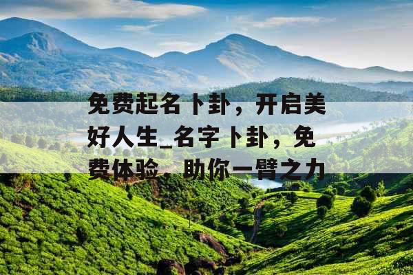免费起名卜卦，开启美好人生_名字卜卦，免费体验，助你一臂之力