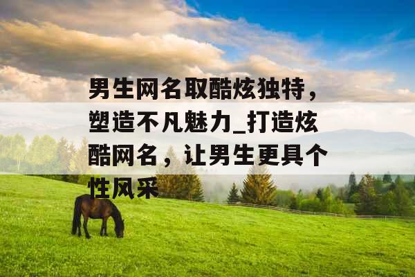 男生网名取酷炫独特，塑造不凡魅力_打造炫酷网名，让男生更具个性风采