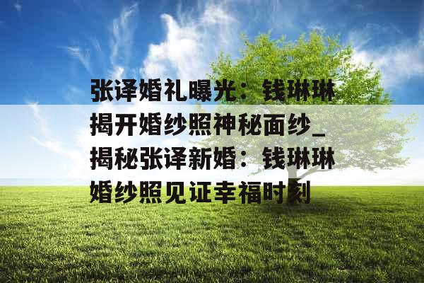 张译婚礼曝光：钱琳琳揭开婚纱照神秘面纱_揭秘张译新婚：钱琳琳婚纱照见证幸福时刻