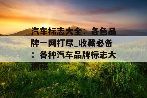 汽车标志大全：各色品牌一网打尽_收藏必备：各种汽车品牌标志大揭秘
