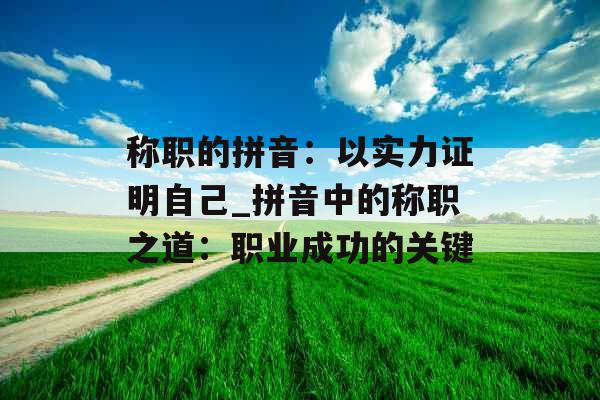 称职的拼音:以实力证明自己_拼音中的称职之道:职业成功的关键 称职的拼音:以实力证明自己_拼音中的称职之道:职业成功的关键