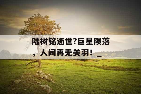 陆树铭逝世?巨星陨落，人间再无关羽！_