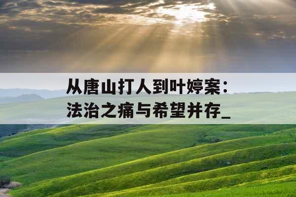 从唐山打人到叶婷案：法治之痛与希望并存_