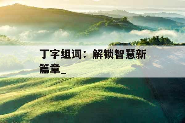 丁字组词:解锁智慧新篇章_ 丁字组词:解锁智慧新篇章_