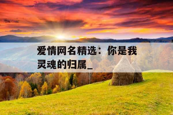 爱情网名精选:你是我灵魂的归属_ 爱情网名精选:你是我灵魂的归属_