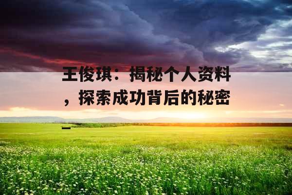 王俊琪：揭秘个人资料，探索成功背后的秘密_