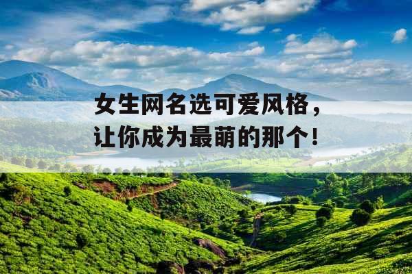 女生网名选可爱风格，让你成为最萌的那个！_