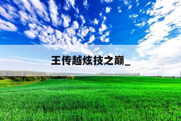 王传越炫技之巅_