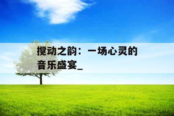 搅动之韵：一场心灵的音乐盛宴_