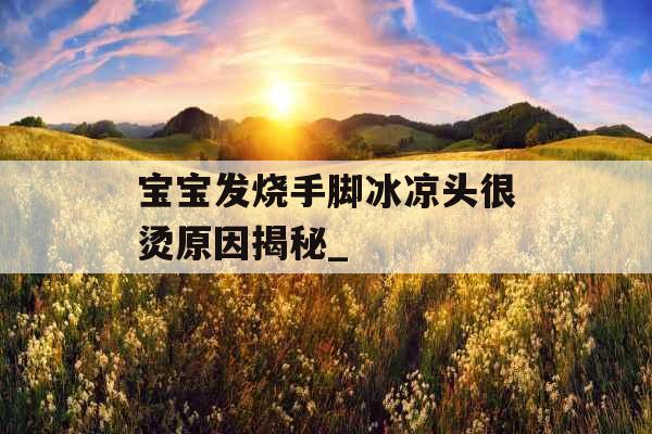 宝宝发烧手脚冰凉头很烫原因揭秘_