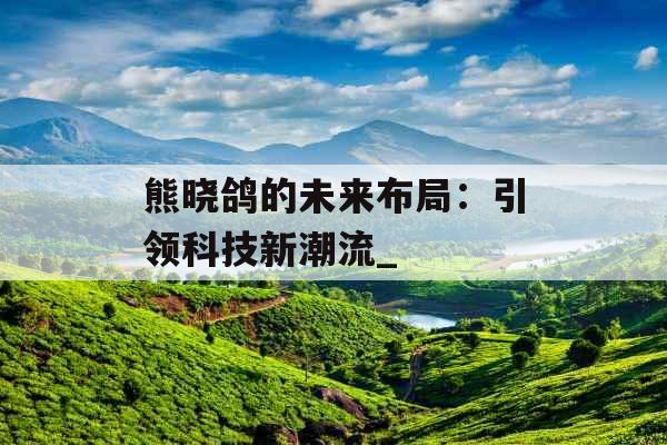 熊晓鸽的未来布局：引领科技新潮流_