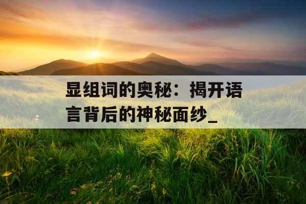 显组词的奥秘:揭开语言背后的神秘面纱_