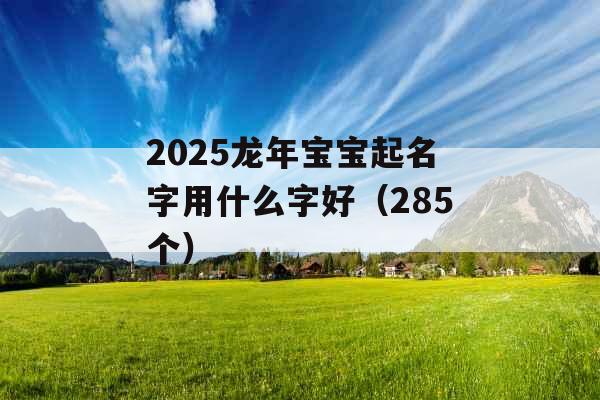 2025龙年宝宝起名字用什么字好（285个）