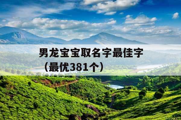 男龙宝宝取名字最佳字(最优381个) 男龙宝宝取名字最佳字(最优381个)