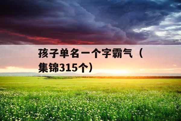 孩子单名一个字霸气(集锦315个) 孩子单名一个字霸气(集锦315个)