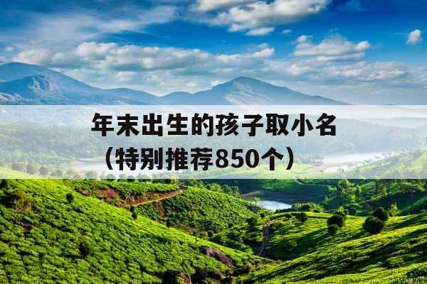 年末出生的孩子取小名(特别推荐850个) 年末出生的孩子取小名(特别推荐850个)