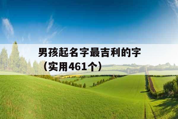 男孩起名字最吉利的字(实用461个) 男孩起名字最吉利的字(实用461个)