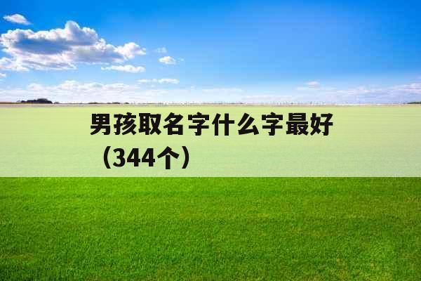 男孩取名字什么字最好(344个) 男孩取名字什么字最好(344个)