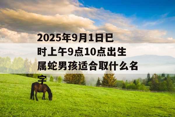 2025年9月1日巳时上午9点10点出生属蛇男孩适合取什么名字