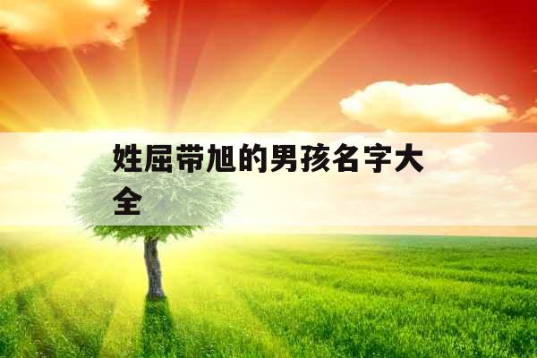 姓屈带旭的男孩名字大全 姓屈带旭的男孩名字大全
