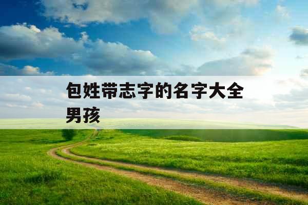 包姓带志字的名字大全男孩
