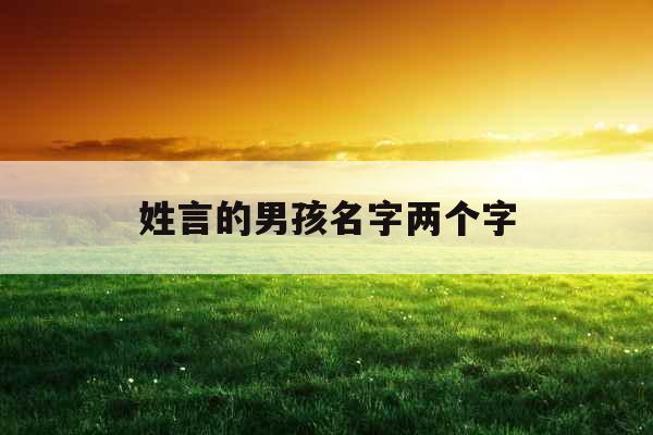姓言的男孩名字两个字