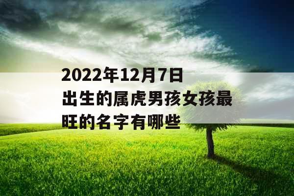 2022年12月7日出生的属虎男孩女孩最旺的名字有哪些