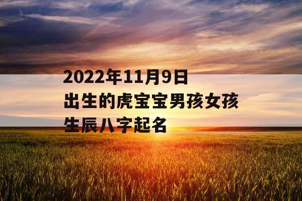 2022年11月9日出生的虎宝宝男孩女孩生辰八字起名