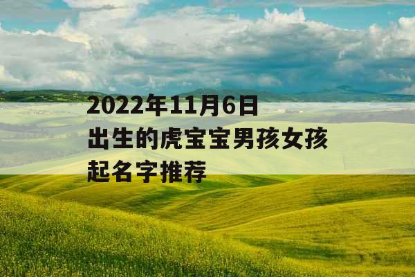2022年11月6日出生的虎宝宝男孩女孩起名字推荐