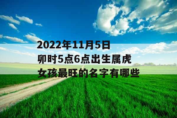2022年11月5日卯时5点6点出生属虎女孩最旺的名字有哪些
