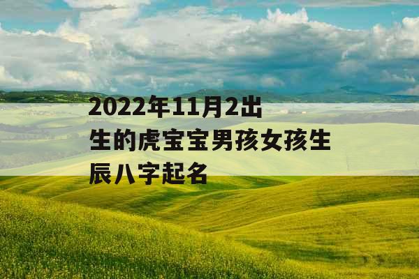 2022年11月2出生的虎宝宝男孩女孩生辰八字起名