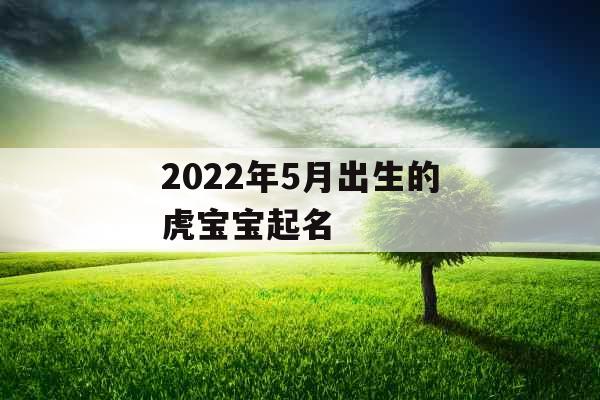2022年5月出生的虎宝宝起名