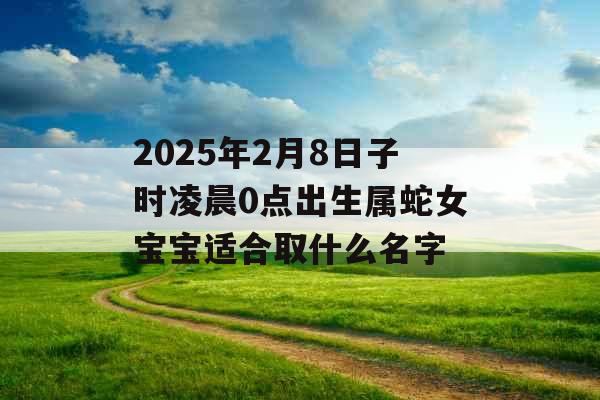 2025年2月8日子时凌晨0点出生属蛇女宝宝适合取什么名字 2025年2月8日子时凌晨0点出生属蛇女宝宝适合取什么名字
