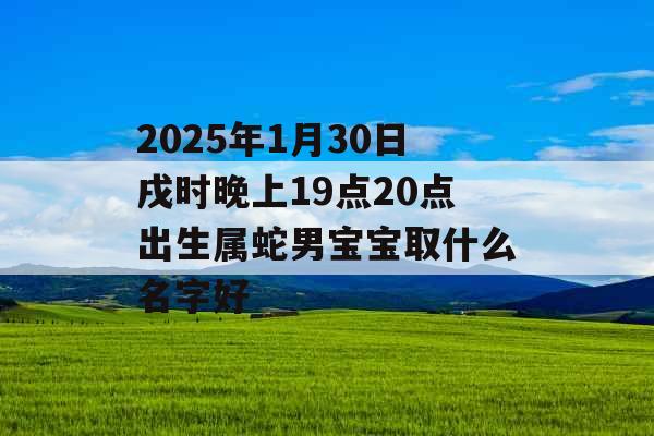 2025年1月30日戌时晚上19点20点出生属蛇男宝宝取什么名字好 2025年1月30日戌时晚上19点20点出生属蛇男宝宝取什么名字好