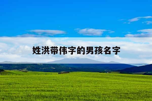 姓洪带伟字的男孩名字