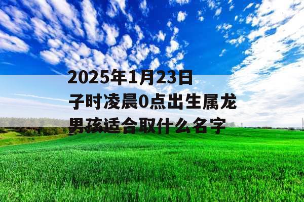 2025年1月23日子时凌晨0点出生属龙男孩适合取什么名字 2025年1月23日子时凌晨0点出生属龙男孩适合取什么名字
