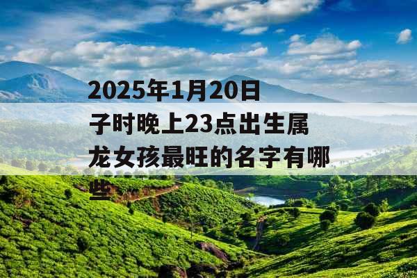 2025年1月20日子时晚上23点出生属龙女孩最旺的名字有哪些