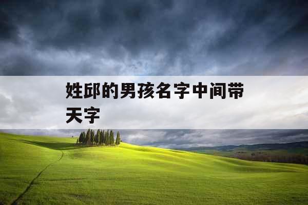 姓邱的男孩名字中间带天字