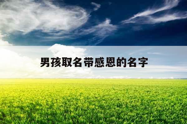 男孩取名带感恩的名字